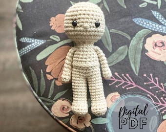 Easy Crochet Basic Doll pattern, Medium size Crochet toy pattern Amigurumi pattern digital download pdf video tutorial