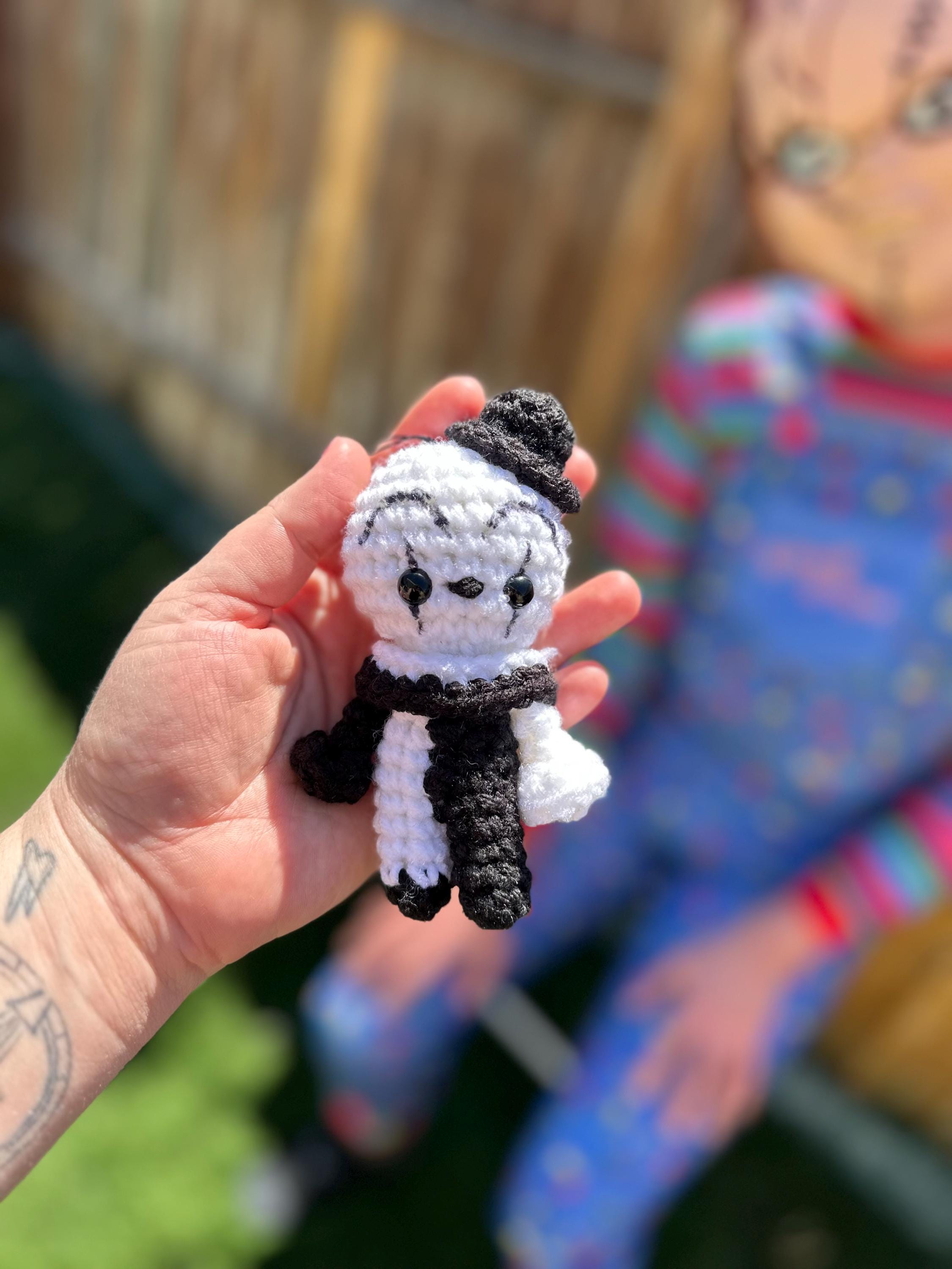 Crochet Horror Movie Plush Keychain: Halloween Slasher Doll Car Charm ...