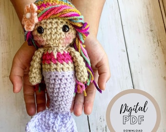 Mermaid Amigurumi Pattern Crochet Mermaid Doll