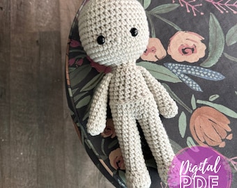 Easy Crochet Doll Pattern: Large Amigurumi Toy (PDF Digital Download)