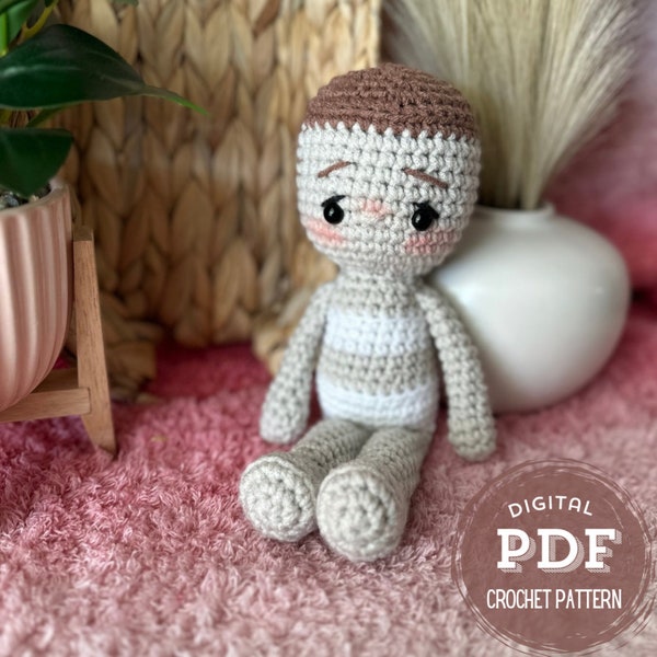 Crochet Doll Pattern: Easy Amigurumi Toy (PDF Digital Download)