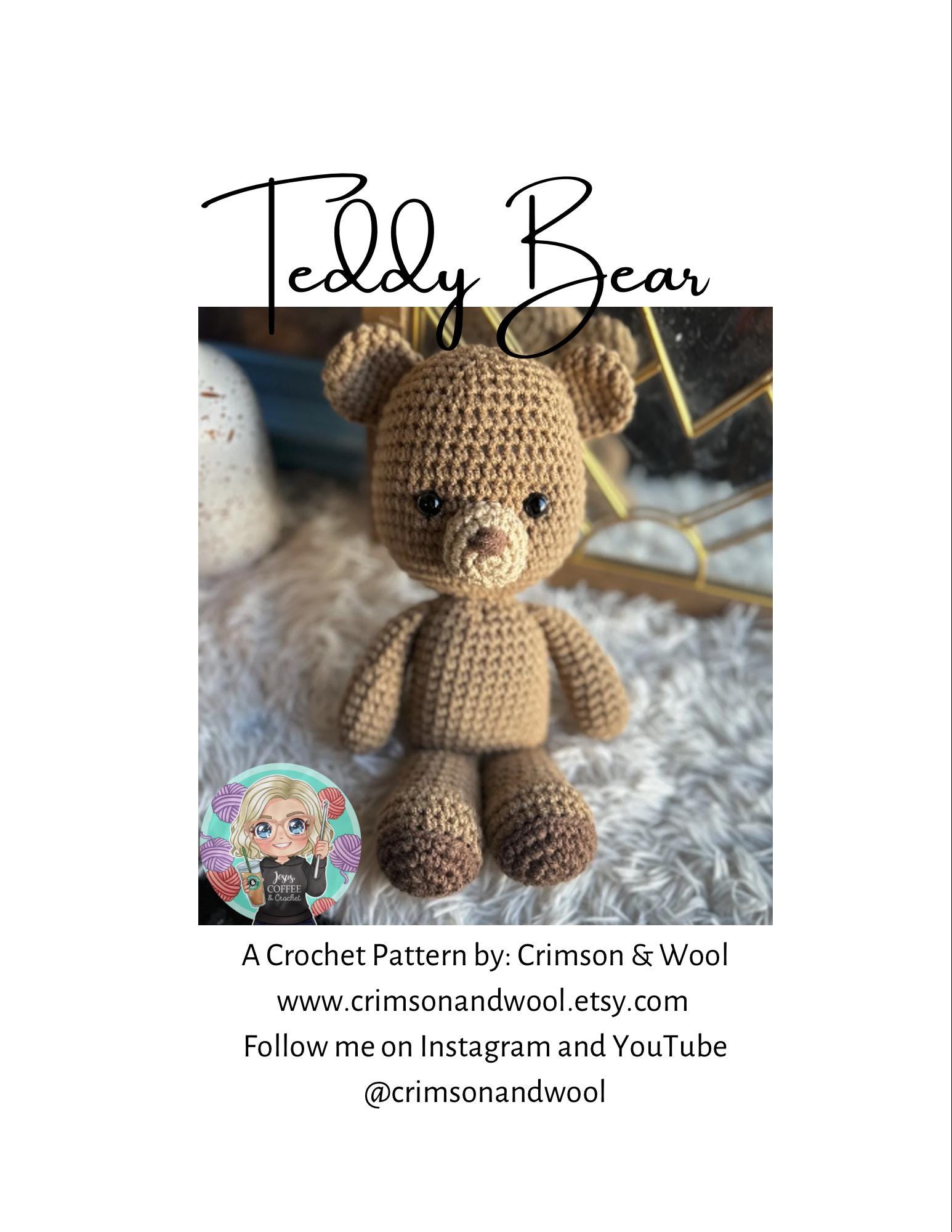 Amigurumi Teddy Bear Crochet Pattern With Video Tutorial - Etsy