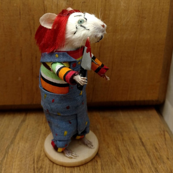 Chucky doll taxidermy mouse