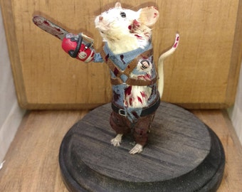 Groovy Ash Taxidermy Mouse