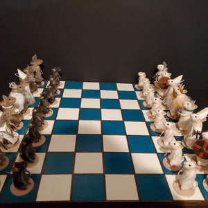 Taxidermy mouse chess set wooden board customization available image 8