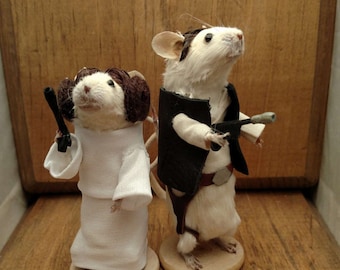 Han and Leia taxidermy mice