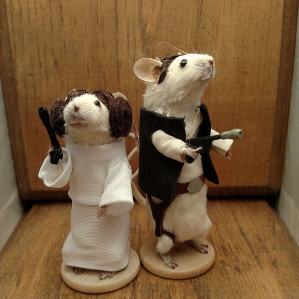 Han and Leia taxidermy mice