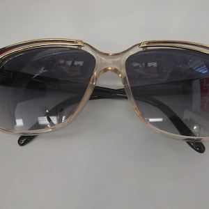 Original Vintage JACQUES FATH Sunglasses Clear Plum Gold 886-0 Made In FRANCE