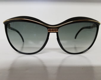 Vintage jaren 80 zeldzame LEONARD CAT-EYE zonnebril gemaakt in Frankrijk