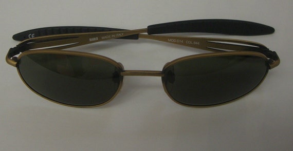 Vintage 1980s DIABLO SMALL Metal Sunglasses Gold … - image 1