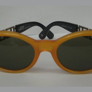 Original Rare GIANNI VERSACE Sunglasses Made In ITALY Mod. 486 Melon Gold