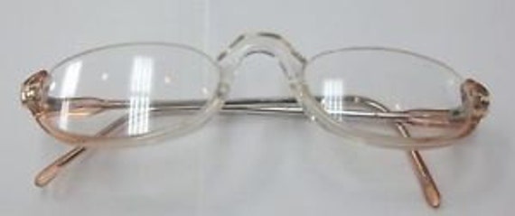Vintage 70s Half-eye Clear Plastic Frames SEMI-RIM