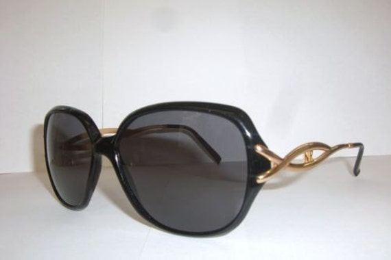 Authentic Rare Vintage NINA RICCI Big Gold and Bl… - image 1