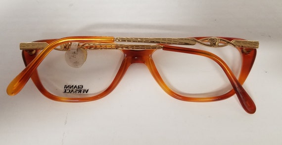 Original Vintage GIANNI VERSACE Semi Cateye Plast… - image 1