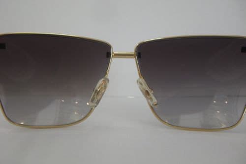 Lunettes De Soleil Vintage Helena Rubinstein Années 80 – Monture Or Et Rouge – Protection UV 100% – Fabriqué En France