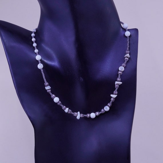 15”, Vintage Sterling silver handmade beads neckl… - image 2