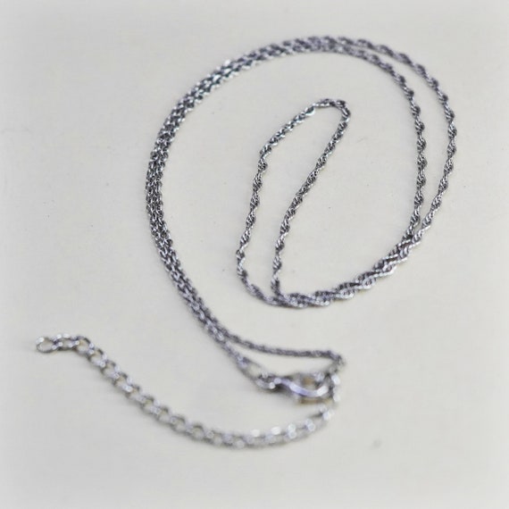16+2” 1mm, vintage Italy sterling silver necklace… - image 1