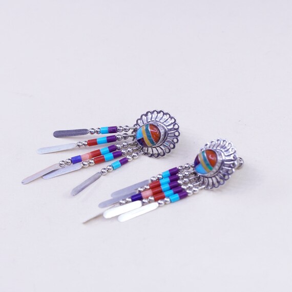 Vintage QT Native American sterling silver handma… - image 3