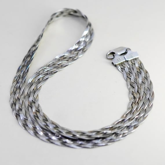 18”, 9mm, Vintage sterling silver necklace, 925 w… - image 1