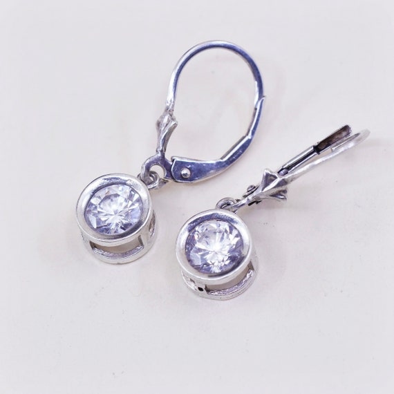 Vintage sterling silver handmade earrings,  925 s… - image 1