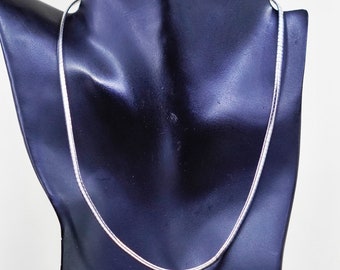 18”, 5mm, Vintage Italian sterling silver omega chain, bold 925 necklace, stamped Italy 925