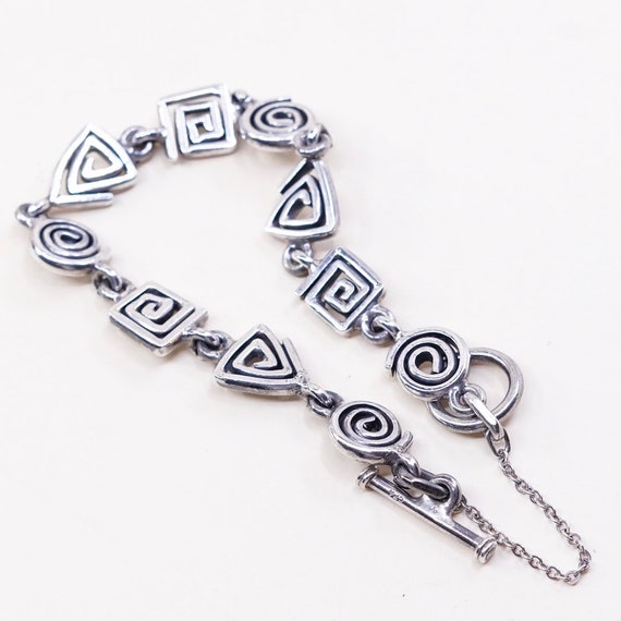 7", Vintage (030033) sterling silver link bracele… - image 5