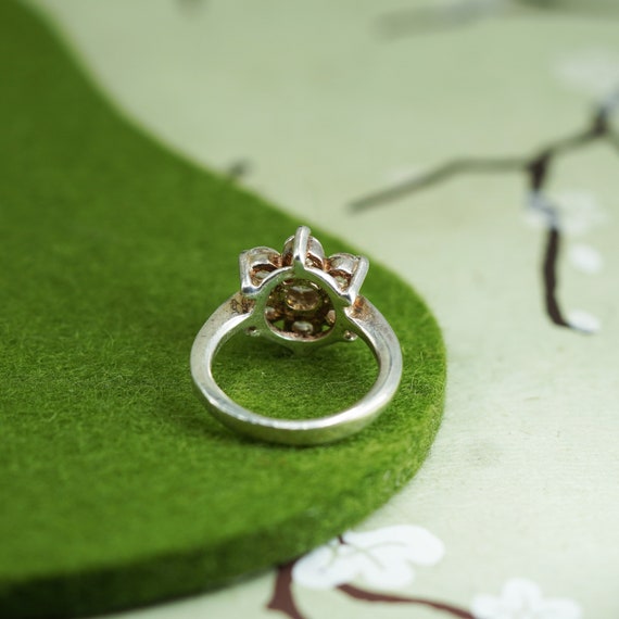 Size 7, vintage 925. Sterling silver flower ring … - image 8