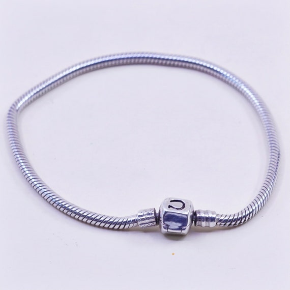 7.5 3mm vintage Italie Cham Sterling 925 bracelet en argent chaine serpent audacieuse. Estampille 925 Etsy France