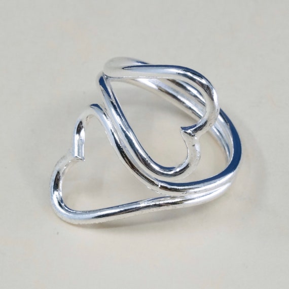 Size 5, Vintage sterling silver handmade ring, 92… - image 4