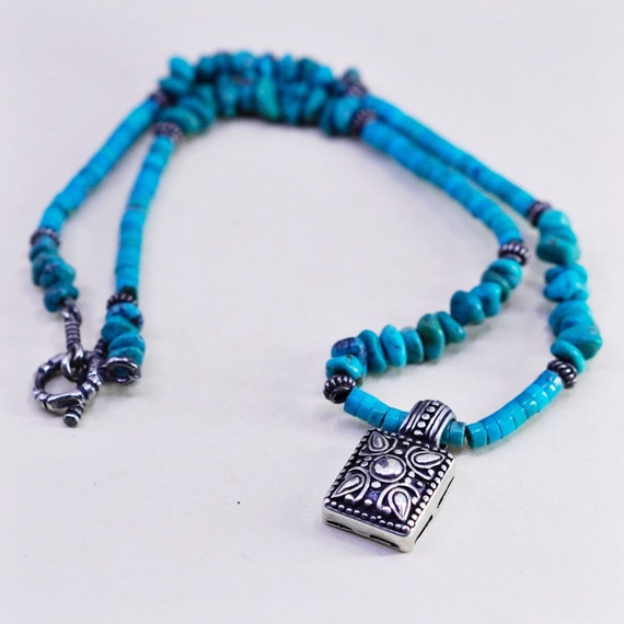Amazing Vintage Native American Navajo Turquoise Heishi Blue Necklace Old Amazing Vintage Native American Navajo Turquoise Heishi Blue Necklace Old