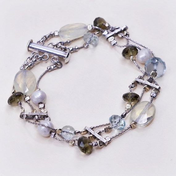 Vintage 925 Sterling Silver & White Cubic Zirconia Tennis