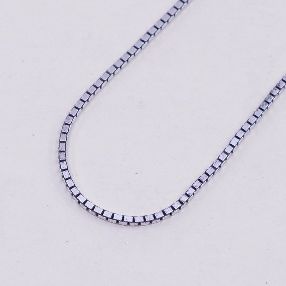 30”, 1mm, Vintage Sterling Silver Italy 925 Silver Box Chain