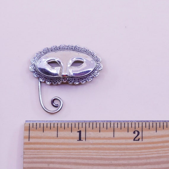 Antique Lang Sterling 925 silver Madi Gras Thespi… - image 7