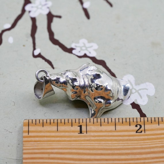 Vintage sterling silver handmade pendant, 925 she… - image 6