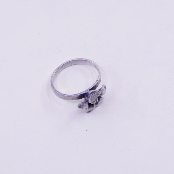 Size 5.5, vintage Sterling silver handmade ring, … - image 5