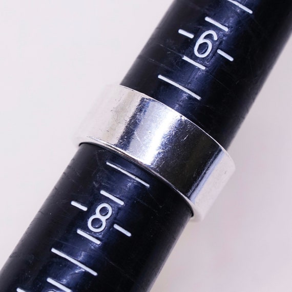Size 7, vintage sterling 925 silver handmade ring… - image 8