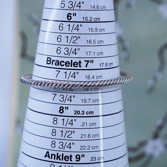 7.5”, vintage Sterling silver bracelet, modern tw… - image 5