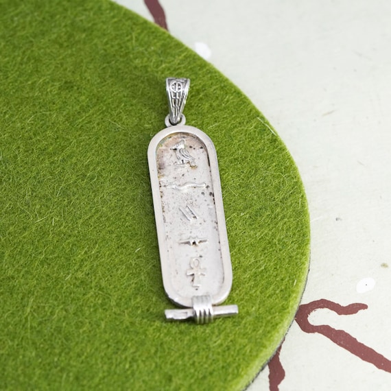 Vintage Sterling silver handmade pendant, Egyptia… - image 2