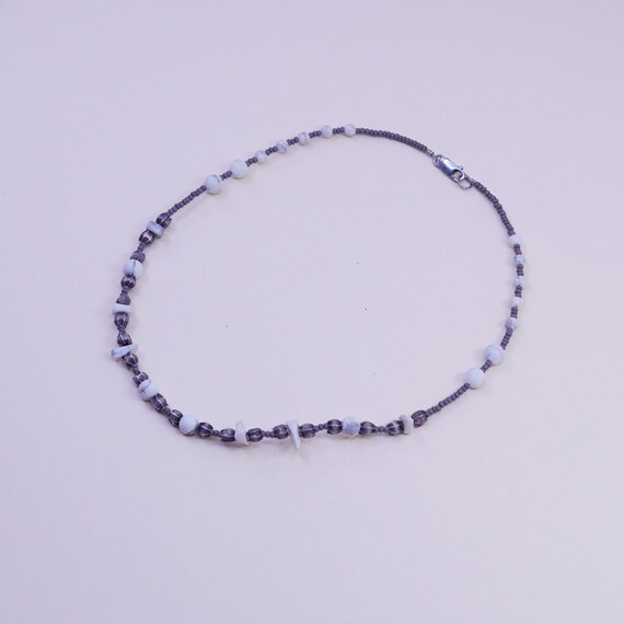 15”, Vintage Sterling silver handmade beads neckl… - image 9