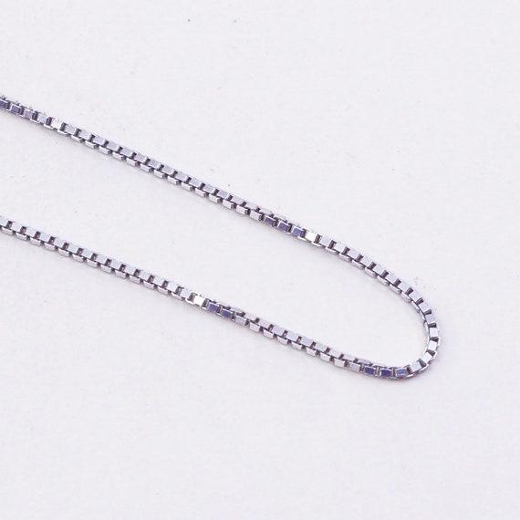 30”, 1mm, Vintage Sterling Silver Italy 925 Silver Box Chain