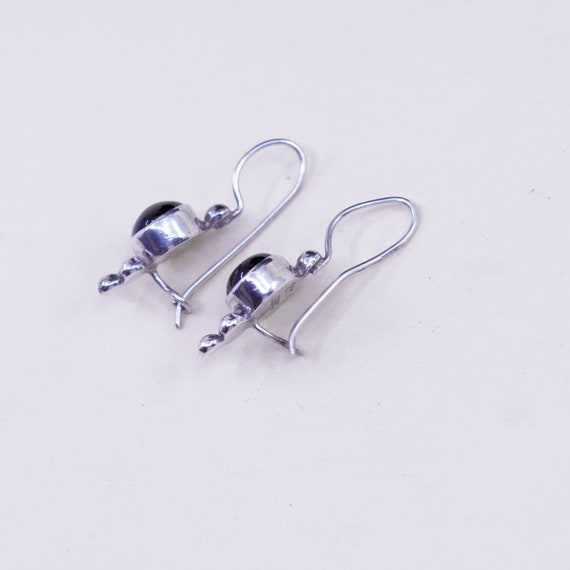Vintage Sterling silver handmade earrings, 925 ov… - image 4