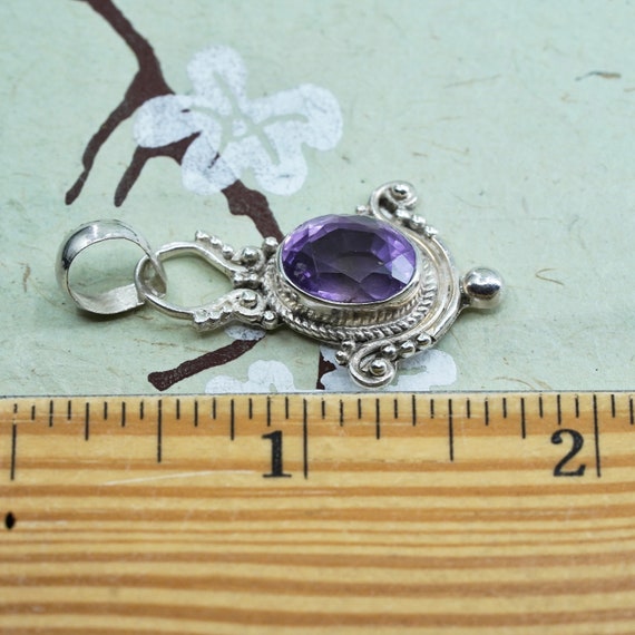 Vintage Sterling 925 silver handmade pendant with… - image 5