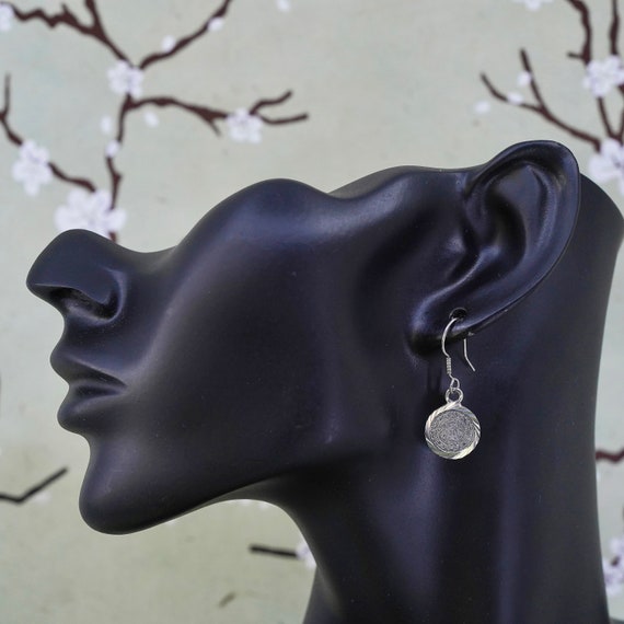 Vintage mexico sterling silver handmade earrings,… - image 3
