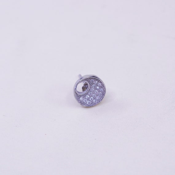 10mm, Vintage sterling 925 silver genuine moon cz… - image 5