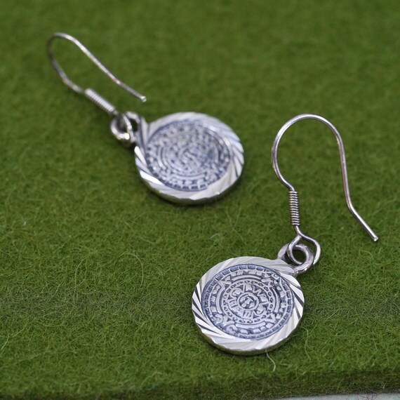 Vintage mexico sterling silver handmade earrings,… - image 4