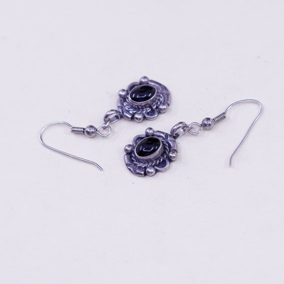 Vintage Sterling silver handmade earrings, 925 ov… - image 4