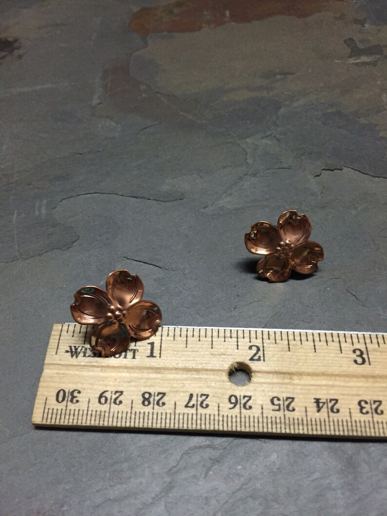 000599 solid 925 silver screw back earrings Sterling silver handmade earrings stamped Sterling Vintage flowery