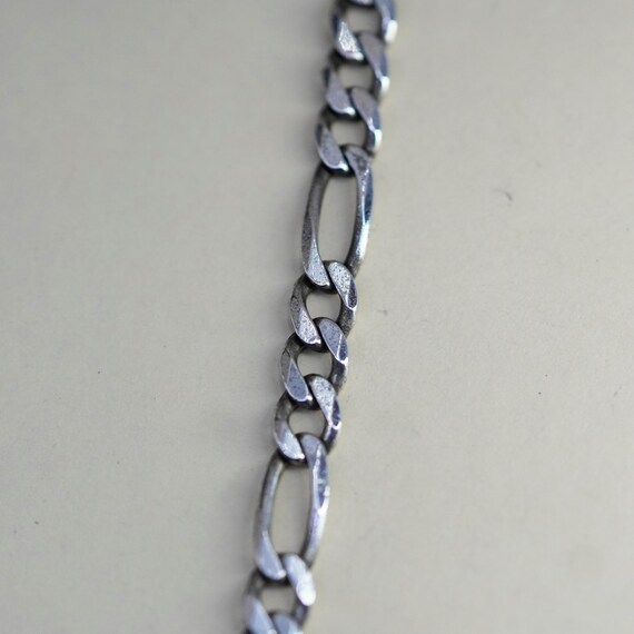 18”, 5mm, Vintage sterling silver figaro chain, b… - image 3