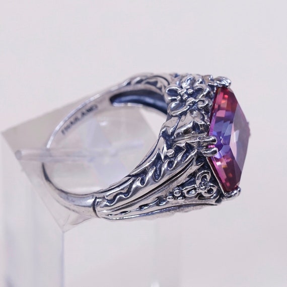 Size 7.25, vintage Sterling silver handmade ring,… - image 7