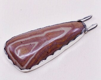 Colgante vintage de plata esterlina 925 con ágata, plata probada